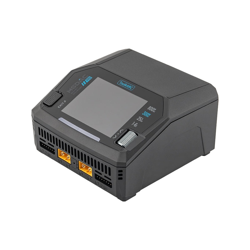 ToolkitRC M6DAC Pro 1-6S AC 300W DC 800W 16Ax2 Battery Charger – XT60