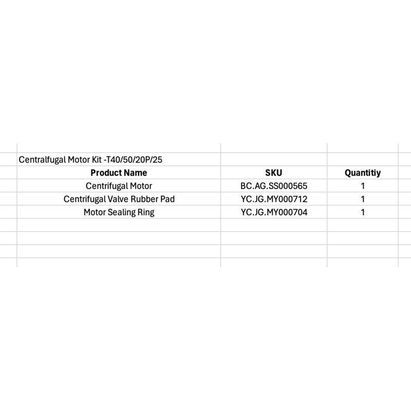 Centrifugal Motor Kit