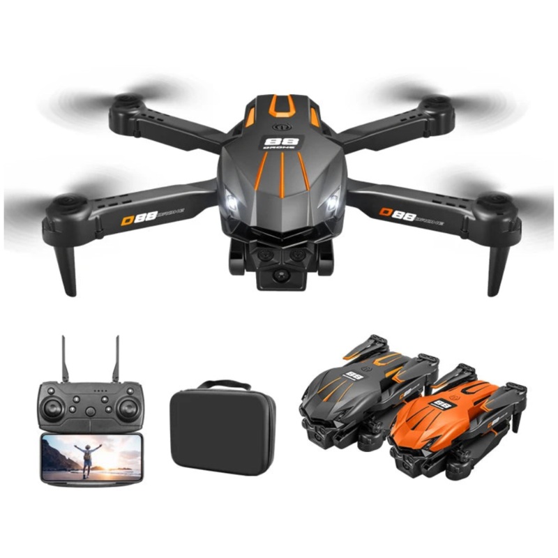 D88 UAV Drone 3-Camera, 150 Adjustable Lens, Optical Flow, 1000m Range, 30min Flight, One-Key Return, Gravity Sensor