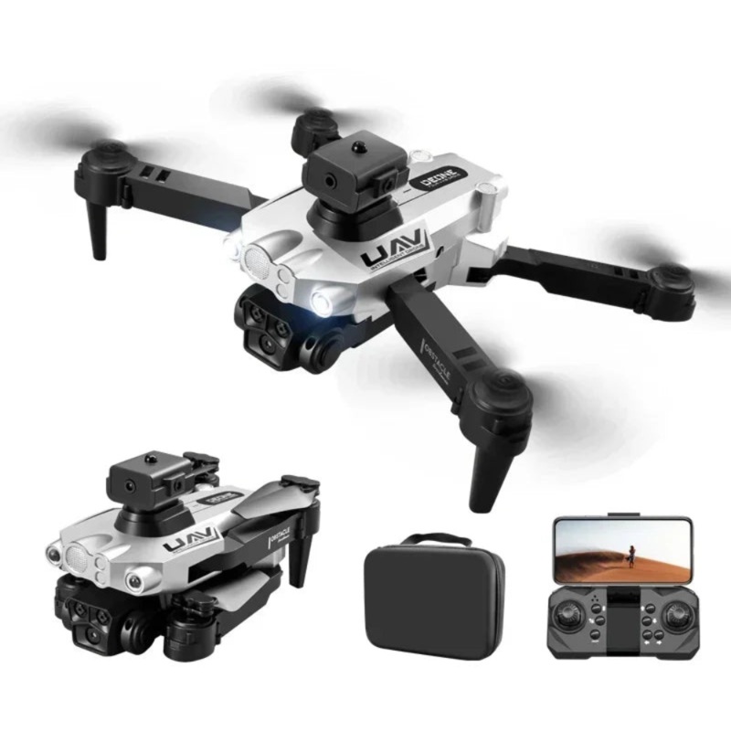 LU200 Drone 1080P Triple Camera, 4-Way Obstacle Avoidance, 1KM Range, Foldable, 5GHz Control