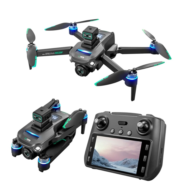 S159 GPS Drone 8K Dual Camera, 5G WiFi FPV, Obstacle Avoidance, Screen Remote, 360 Flight, Memory Card, Battery Display