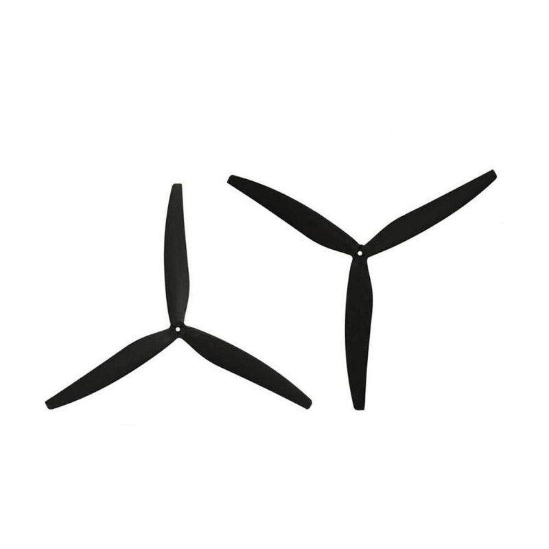 Gemfan 1507-3 / 15″ Heavy-lift Tri-Blade Propeller (1CW+1CCW) 2-Pack – Black