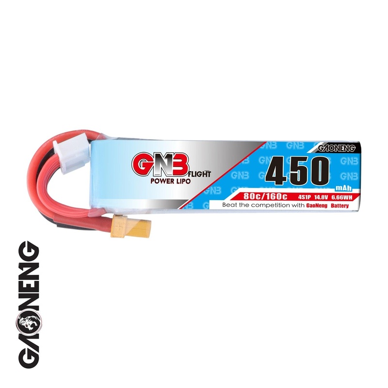 GNB 450mAh 14.8v 4S 80C – XT30 Lipo Battery