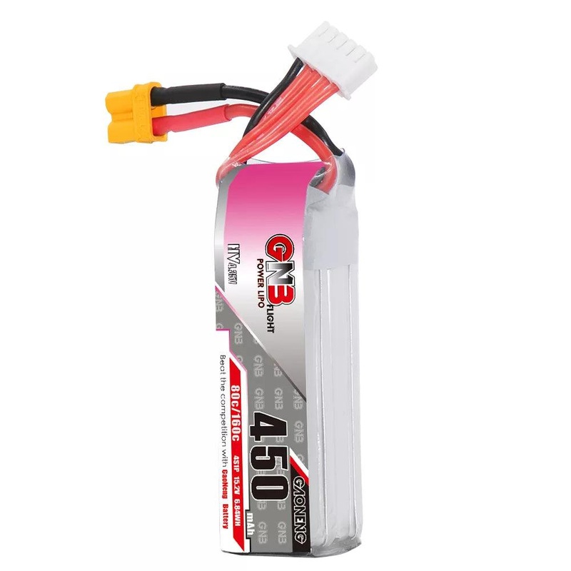 GNB 450mAh HV 15.2v 4S 80C – HV XT30 Lipo Battery