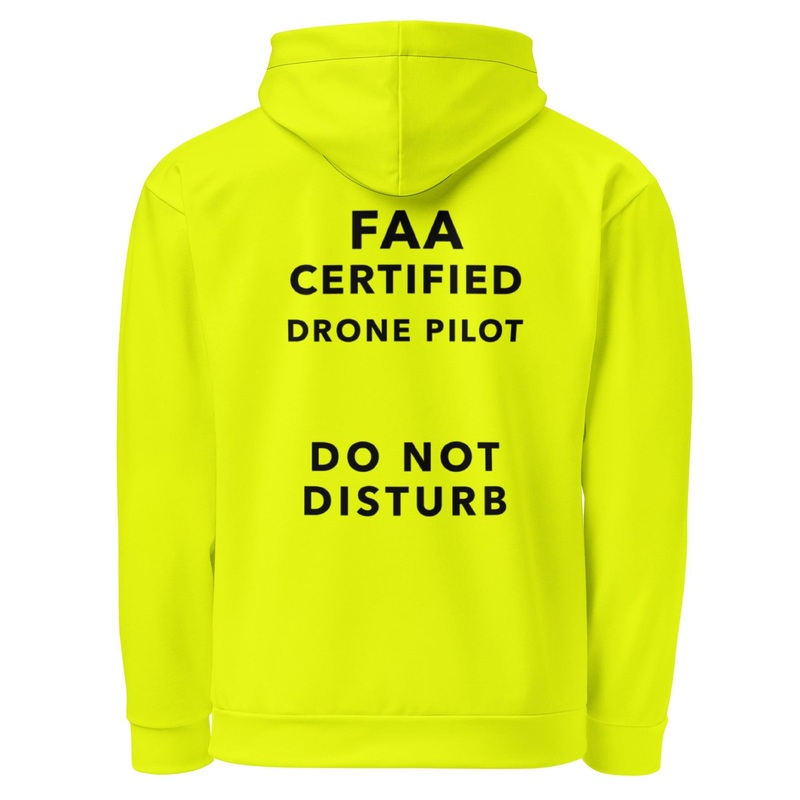 Drone Operator Safety Yellow FAA Certified Drone Pilot Hoodie
