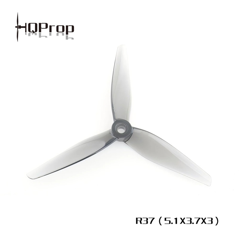 HQ Prop R37 5137-3 5.1″ Tri-Blade Racing Prop (2CW+2CCW) – Grey