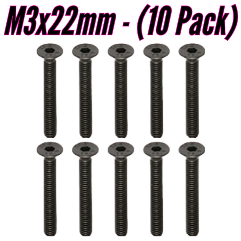 M322mm Flat Head Screws – (10 Pack)