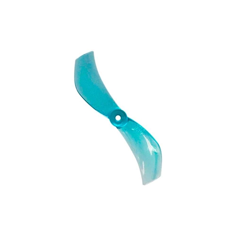 Gemfan 40mm 1610-2 / 1.5″ Bi-Blade Micro/Whoop FPV Drone Props for 1.5mm Shaft (8 Pack) – Clear Blue