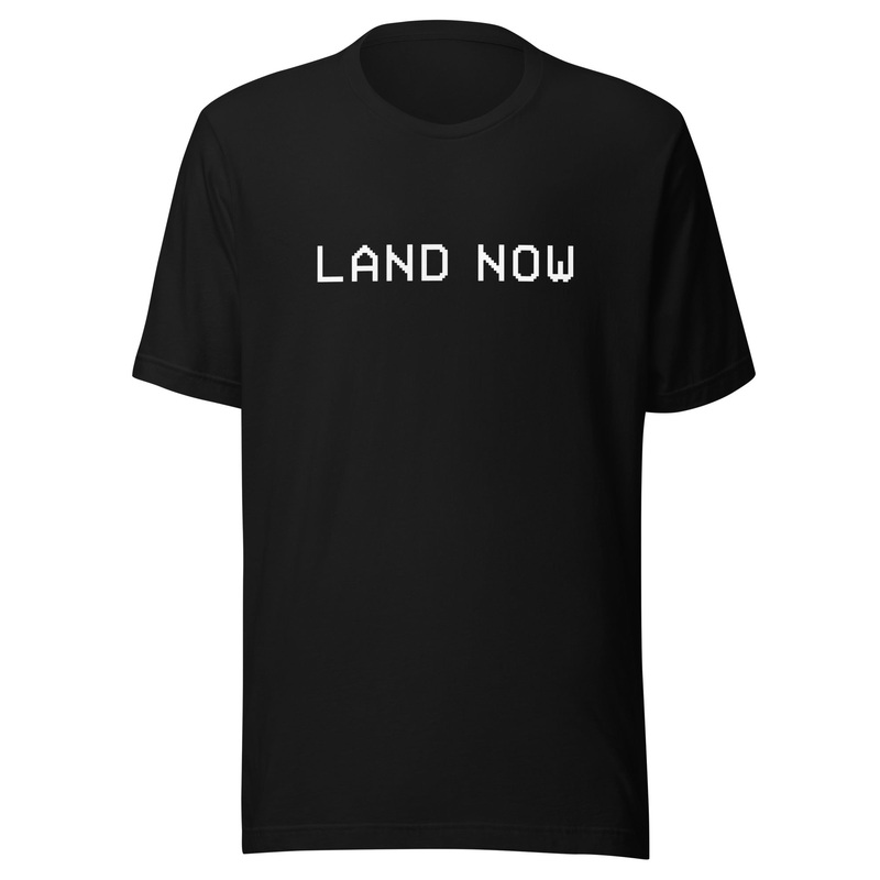 the LAND NOW tee