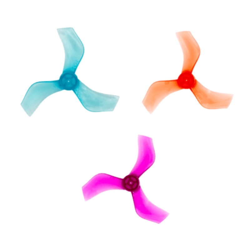 Gemfan 40mm 1635-3 / 1.6″ Tri-Blade Micro/Whoop FPV Drone Props for Single Hole Shaft (8 Pack) – Choose Shaft Size / Color