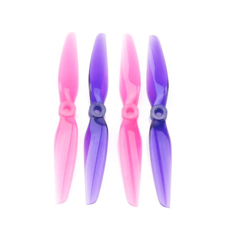 ETHiX x HQ Prop K2 Bubble Gum 6040-2 / 6″ Bi-Blade Bando/Freestyle FPV Drone Props (4 Pack) – Pink+Purple