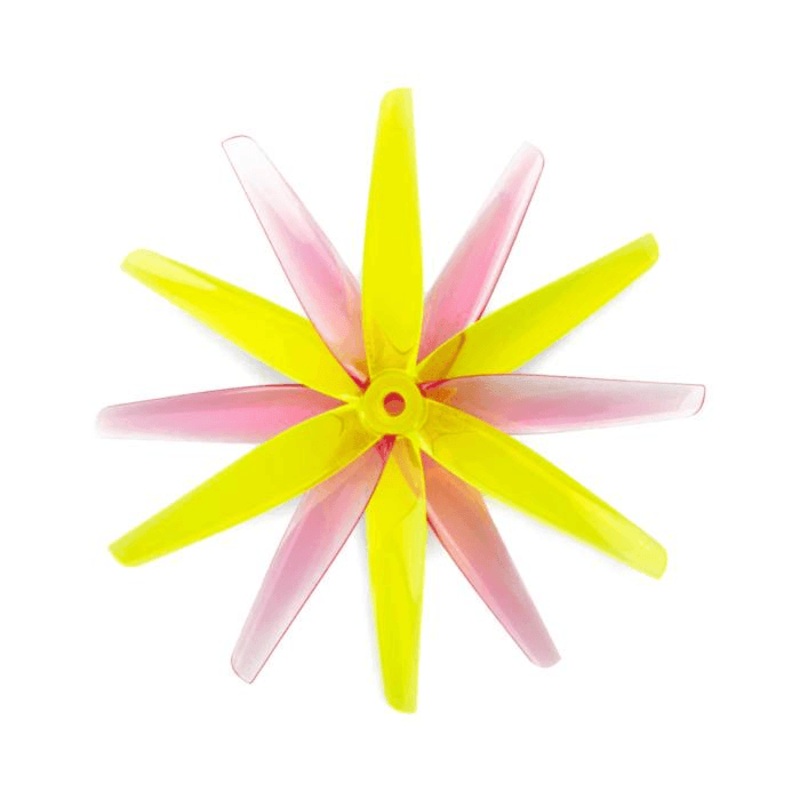 ETHiX x HQ Prop P3.5 Rad Berry 5135-3 / 5.1″ Tri-Blade Bando/Freestyle FPV Drone Props (4 Pack) – Yellow+Pink