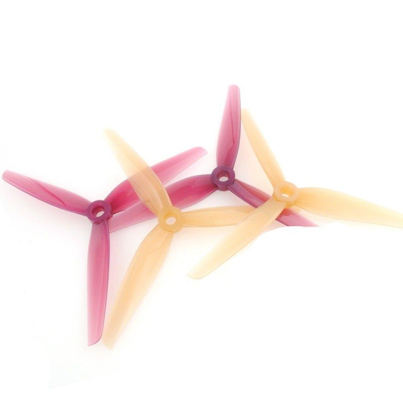 ETHiX x HQ Prop P3 Peanut Butter and Jelly (PB&J) 5130-3 / 5.1″ Tri-Blade Bando/Freestyle FPV Drone Props (4 Pack) – Purple+Tan