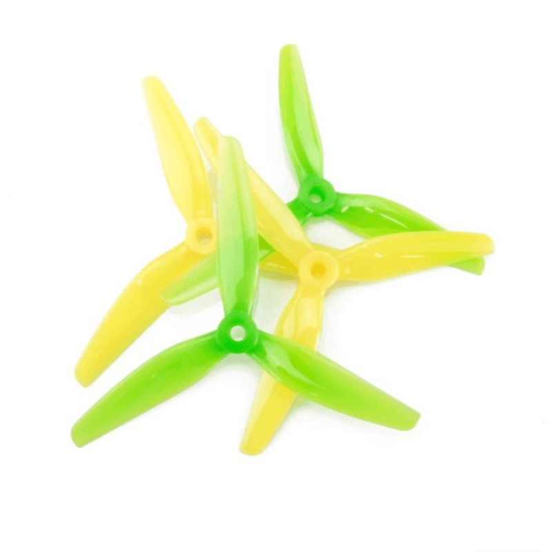 ETHiX x HQ Prop S4 Lemon & Lime 5037-3 / 5″ Tri-Blade Bando/Freestyle FPV Drone Props (4 Pack) – Yellow+Green