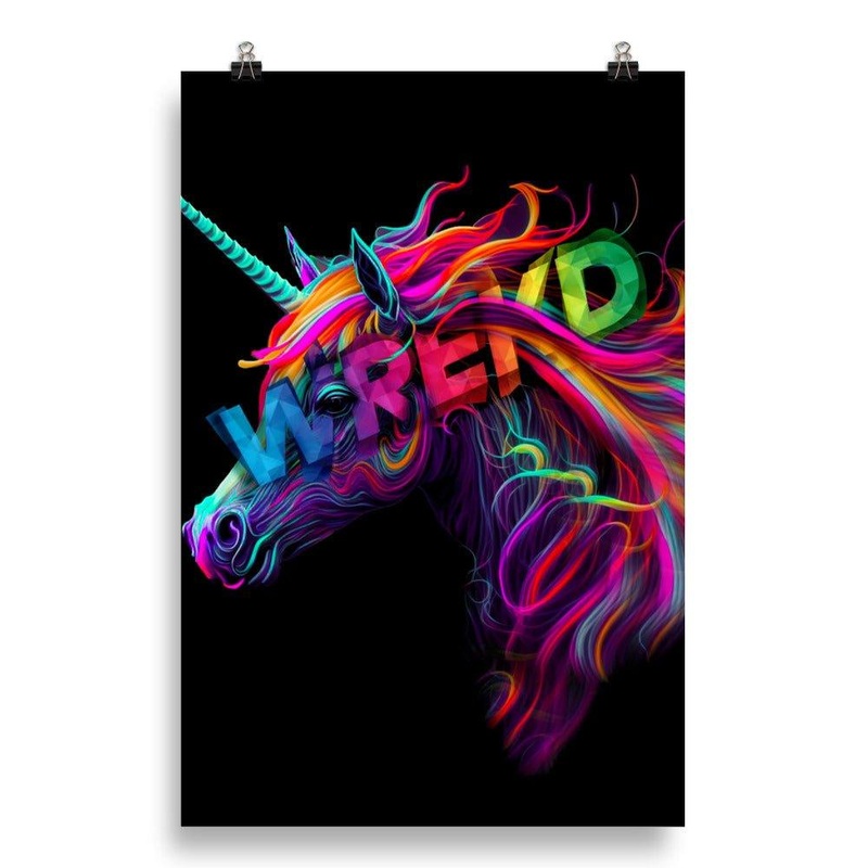WREKD – Colorful Unicorn Frisa Lank Poster