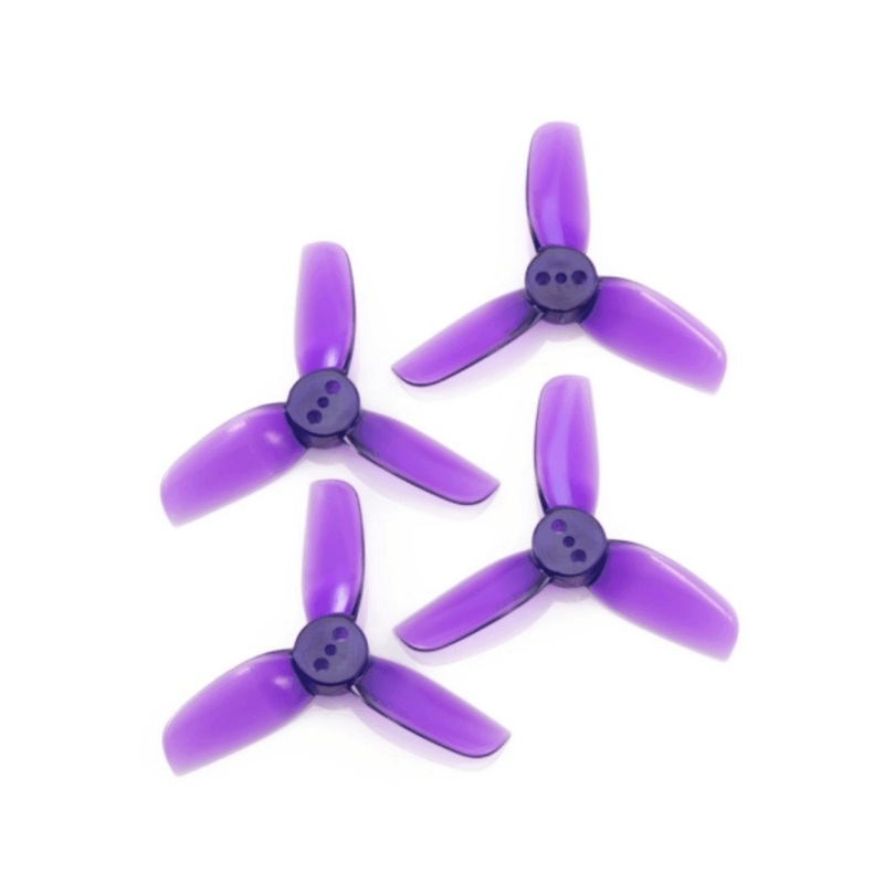 HQ Prop T2x2.5×3 2025-3 / 2″ Tri-Blade FPV Drone Props for 1.5mm Shaft T-Mounted (4 Pack) – Choose Color
