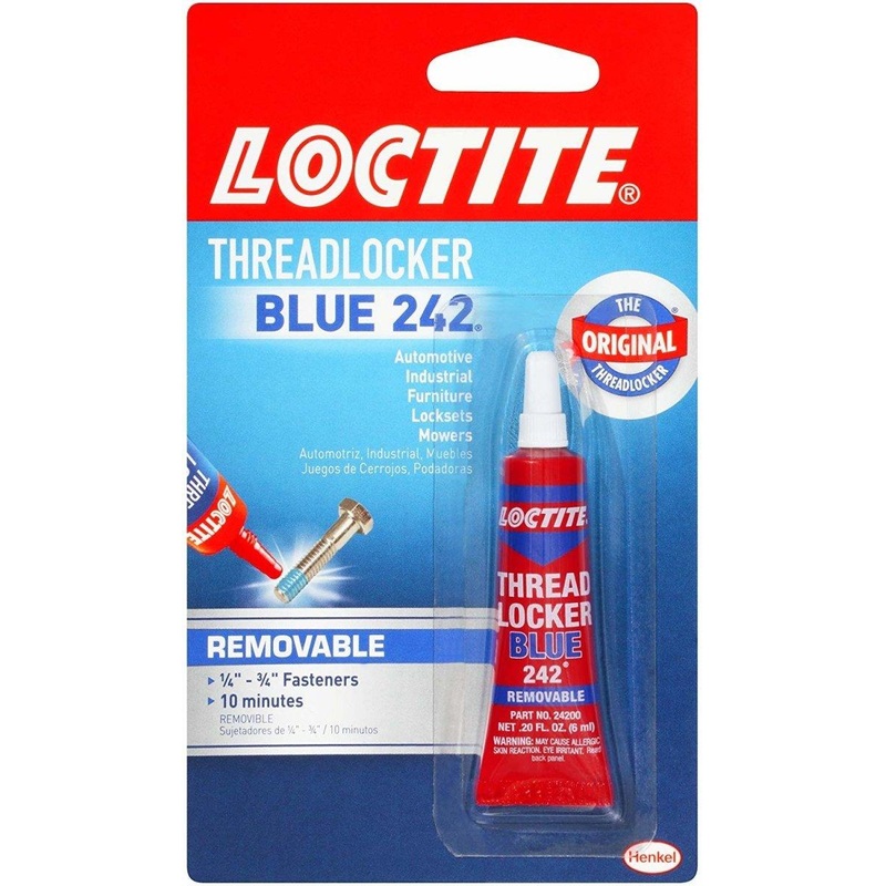 Loctite Heavy Duty Threadlocker, 0.2 oz, Blue 242