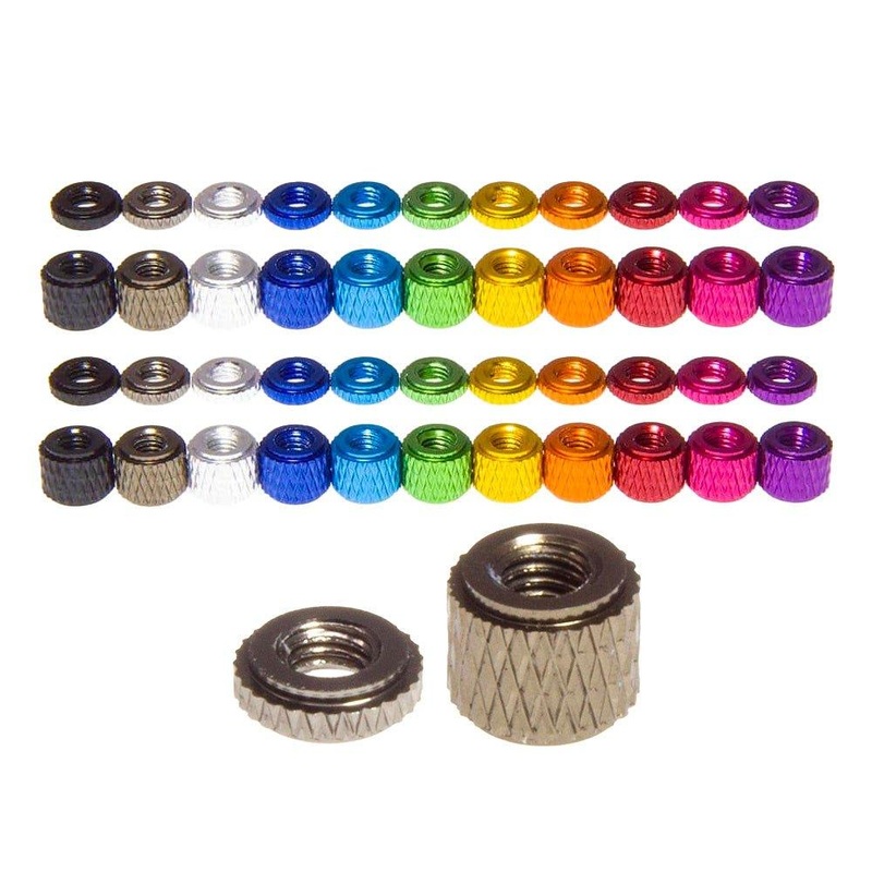 M3 Standoff, Knurled Aluminum, Small Step (5 pcs) – Choose Size, Color