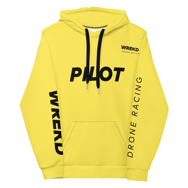 WREKD Drone Racing Unisex Hoodie – Yellow