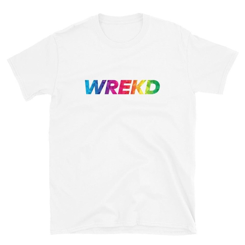 WREKD White Colorful Unisex Logo Tee