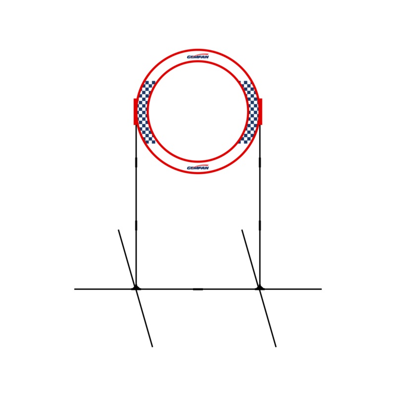 EZ Micro Hoop Racing Gate (2.5ft / 78cm) w/ Adjustable Stand