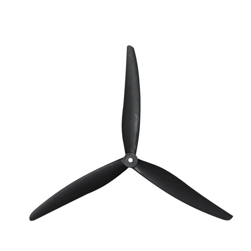 Gemfan 11070-3 / 11″ Tri-Blade Glass Fiber Nylon Cinelifter/Macro FPV Drone Props w/ Adapter (2 Pack) – Black