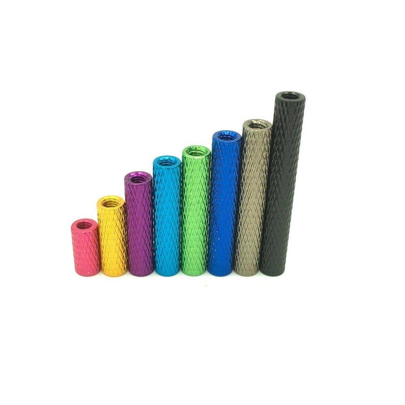 M3 Standoff, Knurled Aluminum (5pcs) – Choose Size, Color
