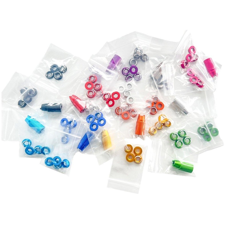 WREKD Anodized Aluminum Radio Switch Nuts (8 pcs) – Choose Color