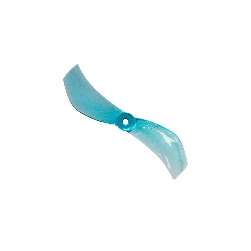 Gemfan 40mm 1610-2 / 1.6″ Bi-Blade Micro/Whoop FPV Drone Props for 1.5mm Shaft (8 Pack) – Clear Blue