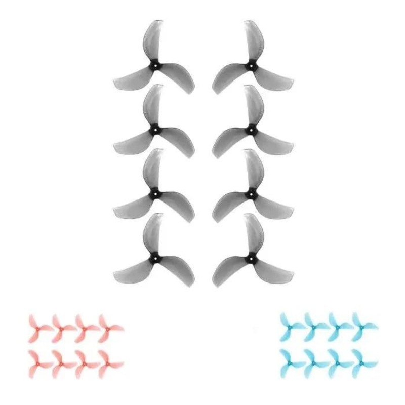 Gemfan 45mm 1815-3 / 1.8″ Tri-Blade Micro/Whoop FPV Drone Props for 1.5mm Shaft (8 Pack) – Choose Color