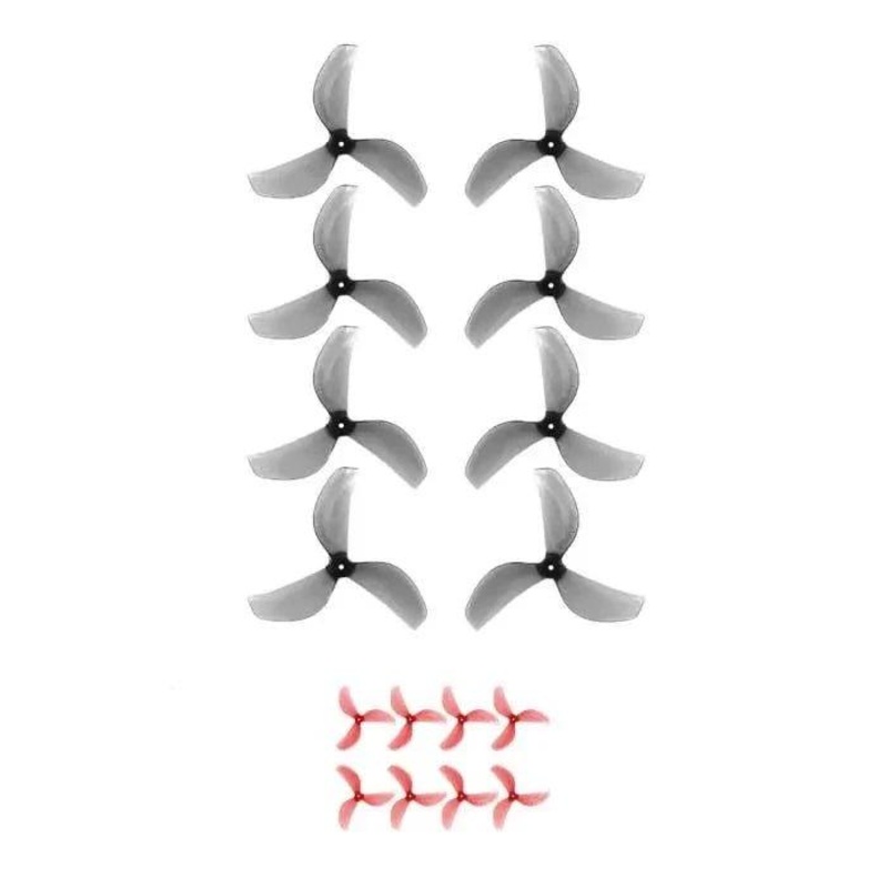Gemfan 45mm 1815-3 / 1.8″ Tri-Blade Micro/Whoop FPV Drone Props for 1mm Shaft (8 Pack) – Choose Color