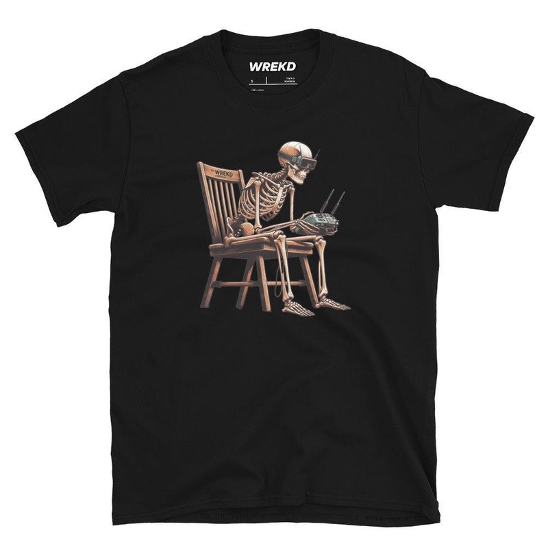Skeleton FPV Unisex Graphic Tee by WREKD Co. – Choose Size