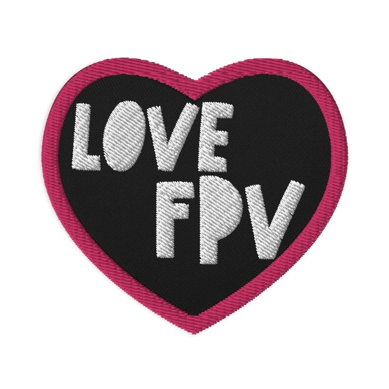 WREKD LOVE FPV Embroidered Heart Patch