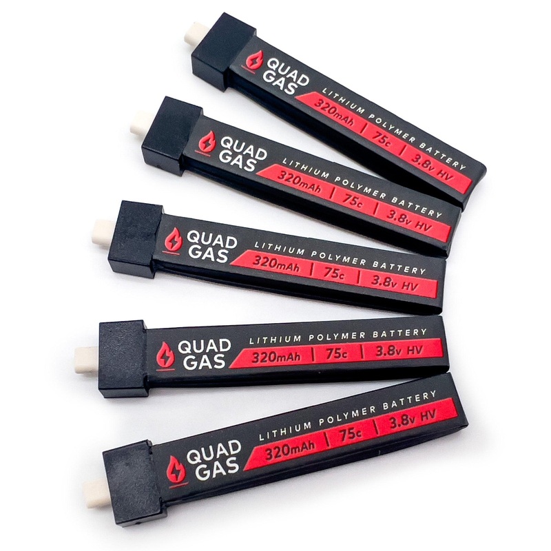 WREKD Quad Gas 1S 300mAh Ultralight Battery (5 pack)