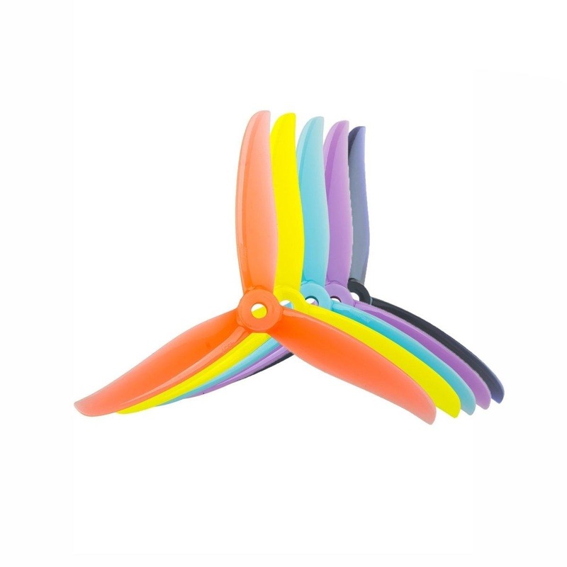 Gemfan Hurricane 4937-3 / 4.9″ Tri-Blade FPV Drone Props (4 Pack) – Choose Color