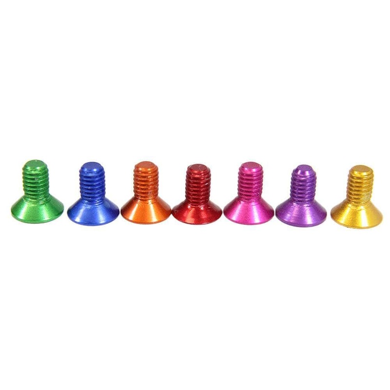 M3 7075 Aluminum Bolt, Hex, Countersunk (5pc) – Choose Size / Color