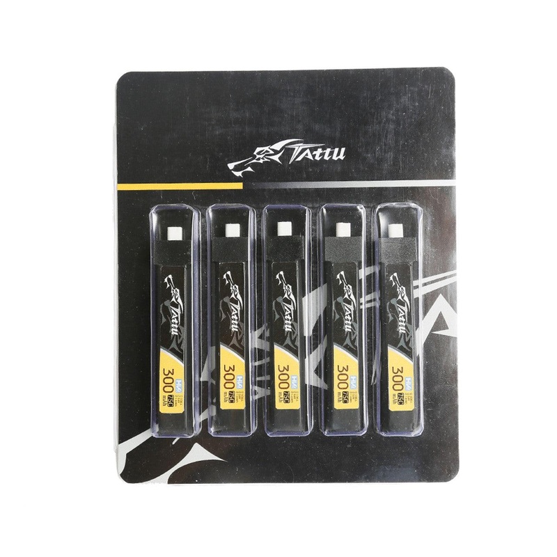 Tattu 3.8V 1S 300mAh 75C LiHV Battery 5 Pack – Choose Version