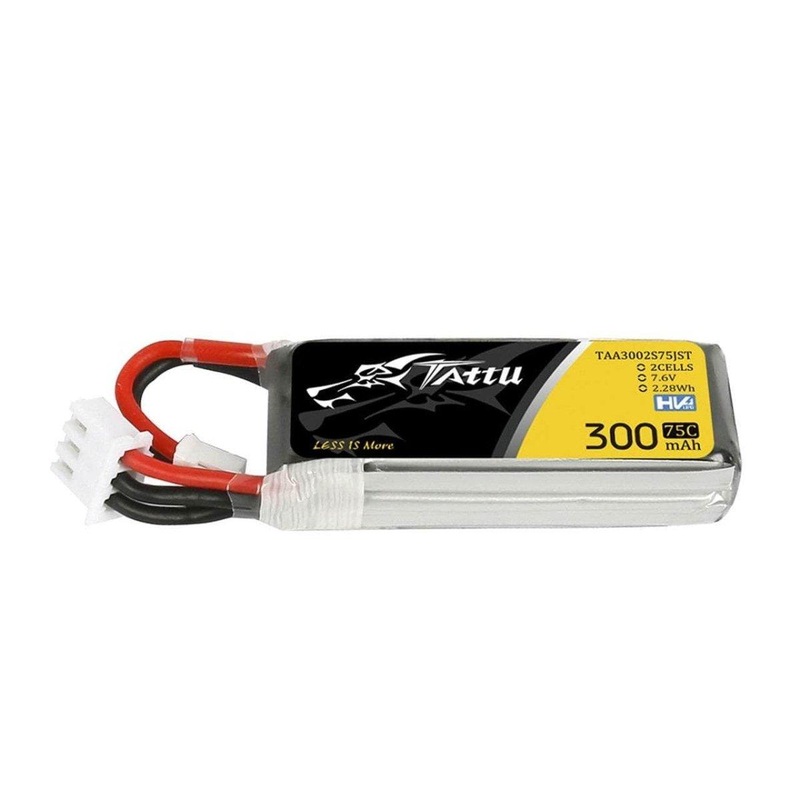 Tattu 7.6v 2S 300mAh 75C LiPo Micro Battery – JST