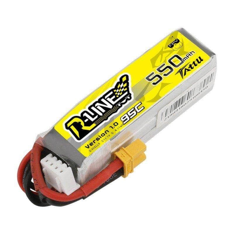 Tattu R-Line 11.1V 3S 550mAh 95C LiPo Micro Battery – XT30