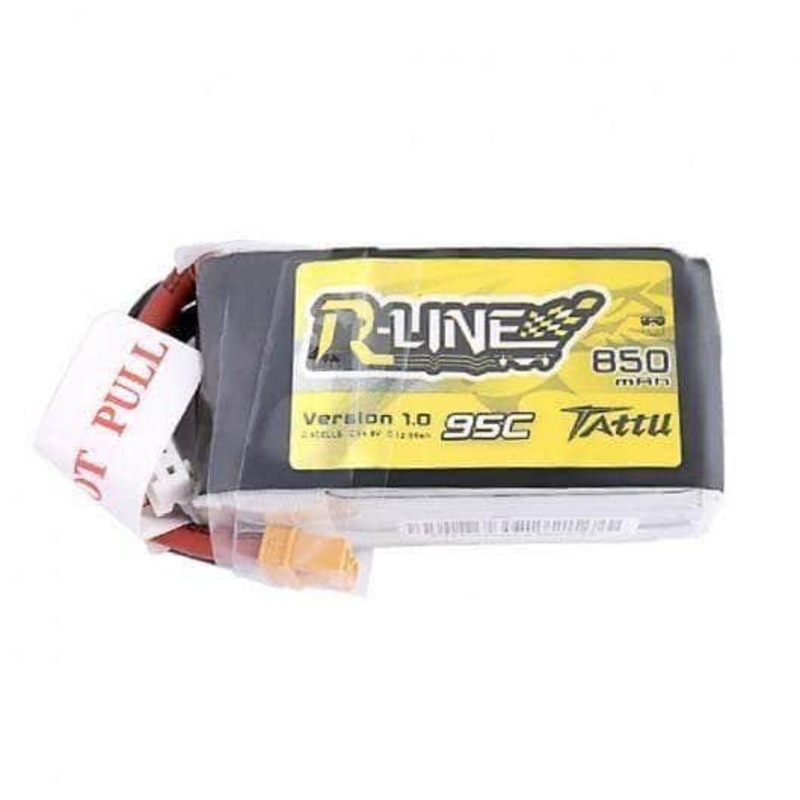 Tattu R-Line 14.8V 4S 850mAh 95C LiPo Micro Battery – XT30