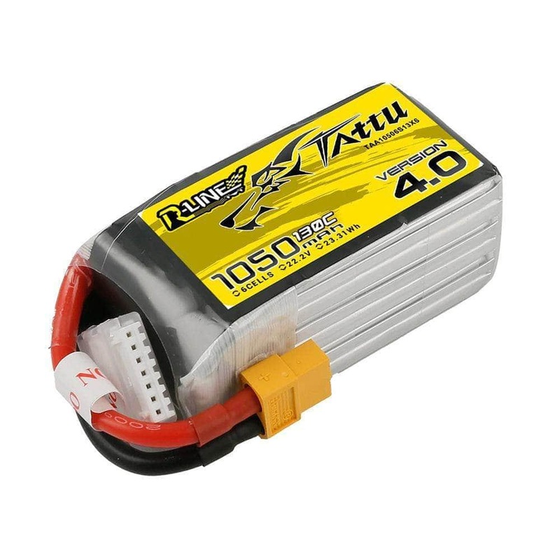 Tattu R-Line Version 4.0 22.2V 6S 1050mAh 130C LiPo Battery – XT60