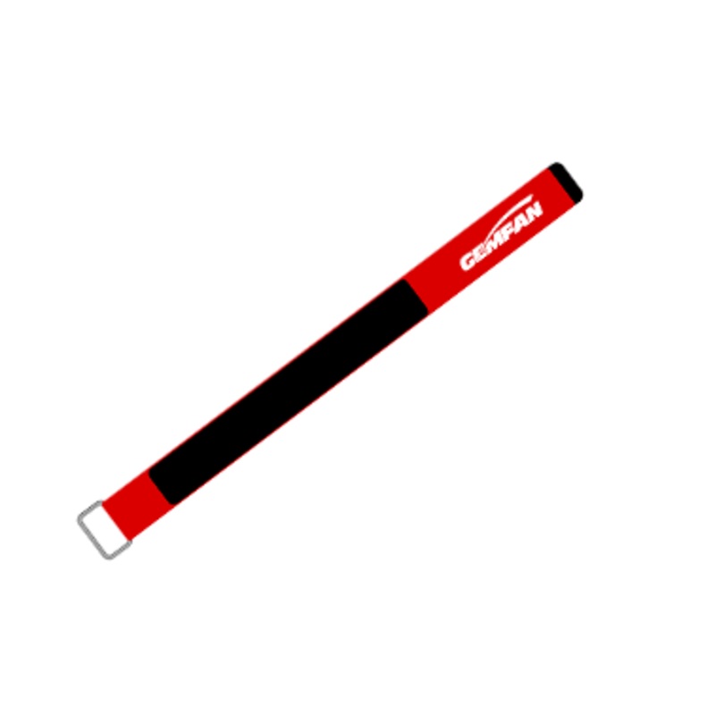 Gemfan Neon Reflective 250 x 20mm Battery Strap – Red