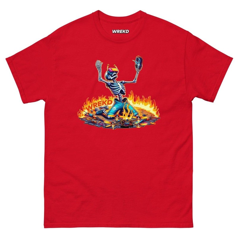 WREKD Skeleton Last Pack, Now Dying Inside Men’s Tee – Choose Color