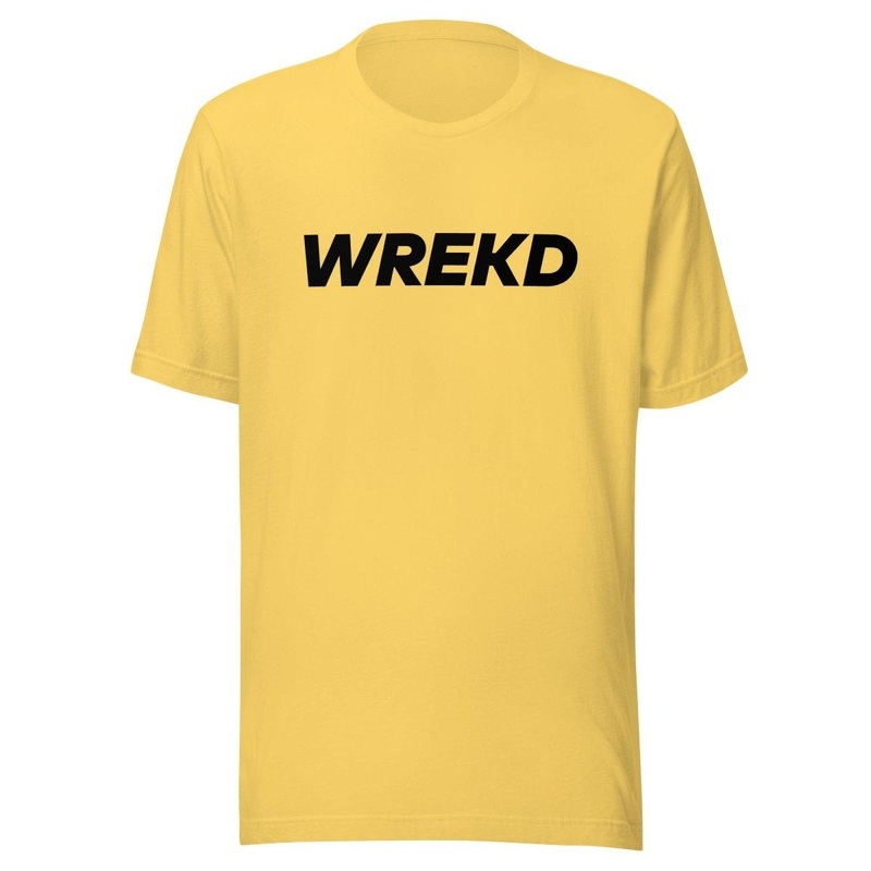 WREKD Black on Yellow Logo Tee