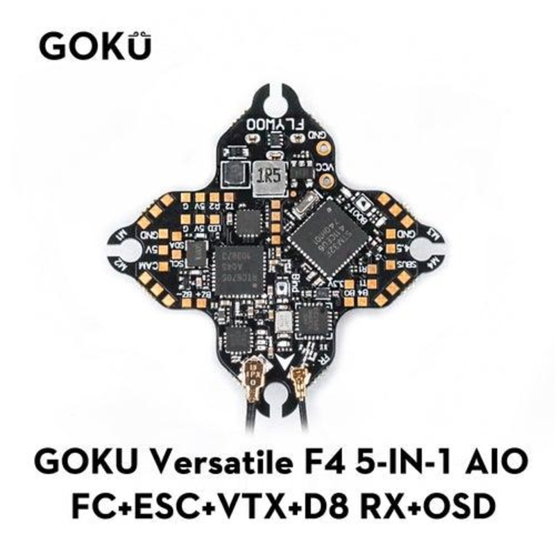 Flywoo Goku Versatile F411 5-IN-1 1S AIO W/250mw VTX, OSD, Frsky SPI D8 RX – 25.5×25.5mm