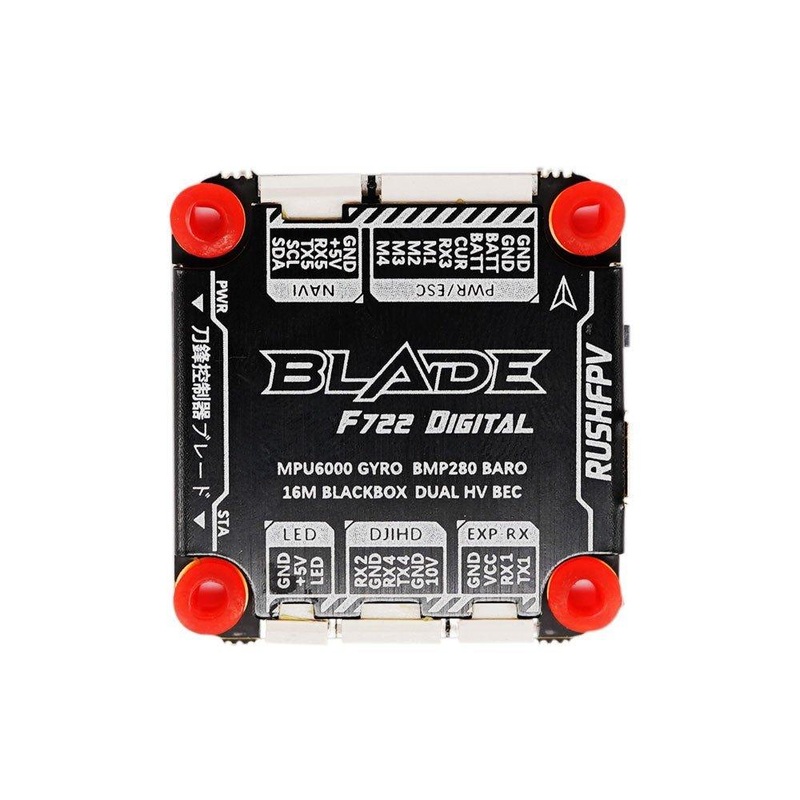 RUSHFPV Rush Blade F722 Digital Stack + 60A Super 3-6S BLHeli_32 96kHz 4-in-1 ESC For DJI Digital FPV System – 30x30mm