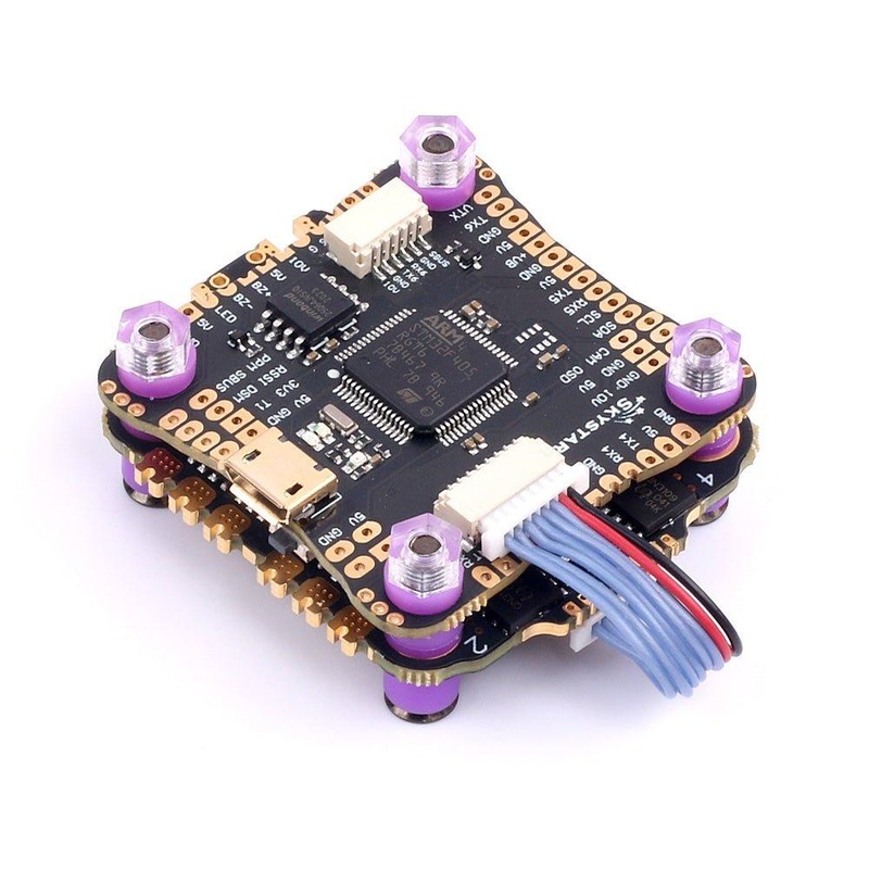 Skystars F4 F405 Flight controller and 45A Blheli-S ESC fly tower stack – 30x30mm