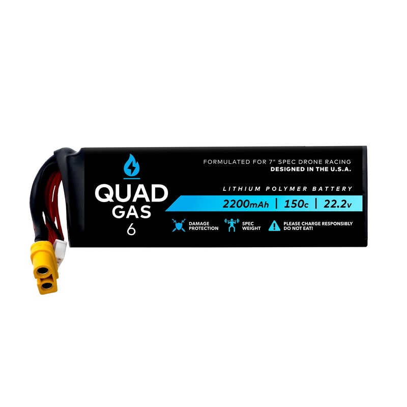 WREKD Quad Gas 6S 2200mAh Spec Racing Battery (1pc)