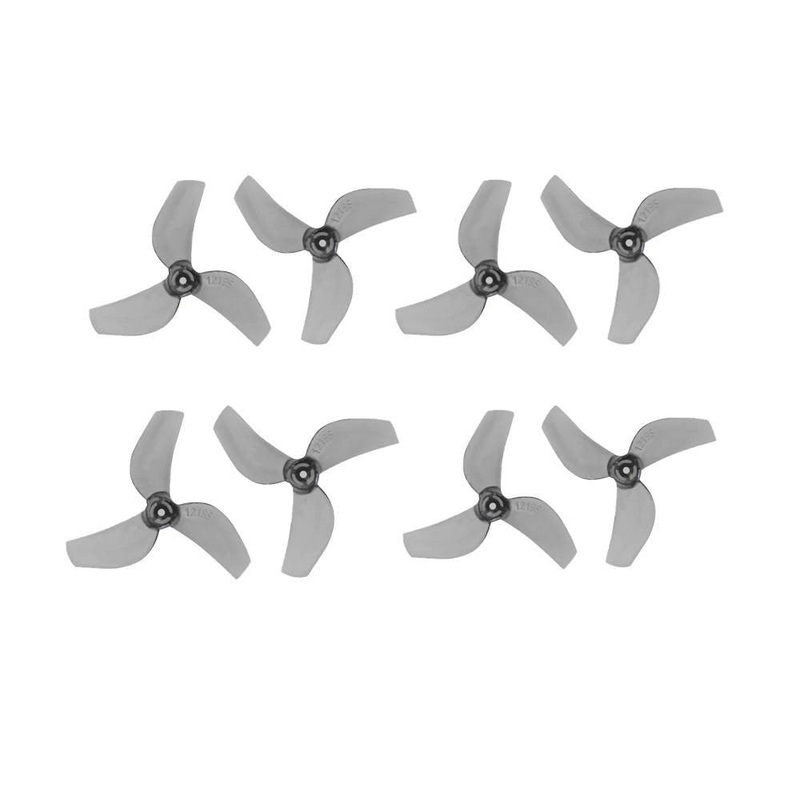 Gemfan 31MM 1219S 3-Blade Propeller (Set of 8) – 0.8mm Shaft – Clear Black