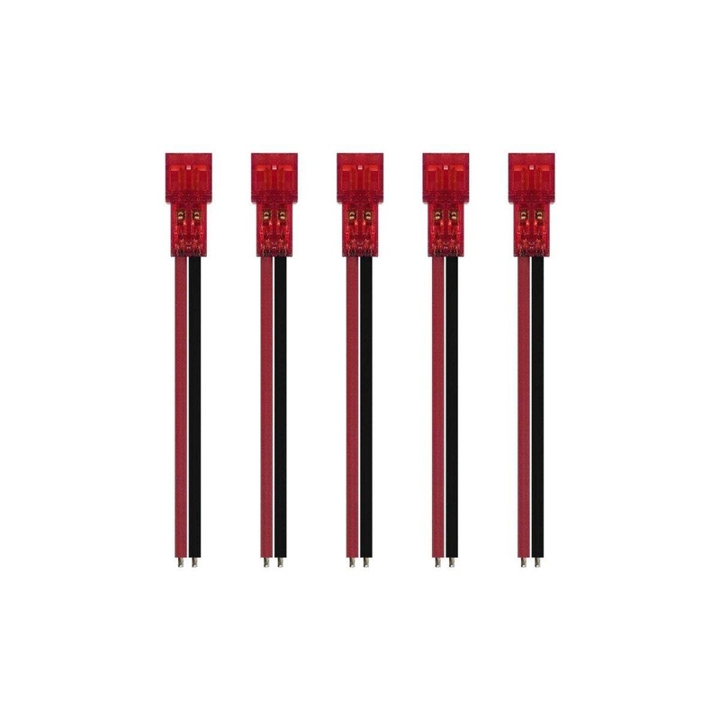 NewBeeDrone Nectar Pigtail Connector Gold Plated Solid Pin PH2.0 26AWG 45mm Red Battery Lead – 5 Pack